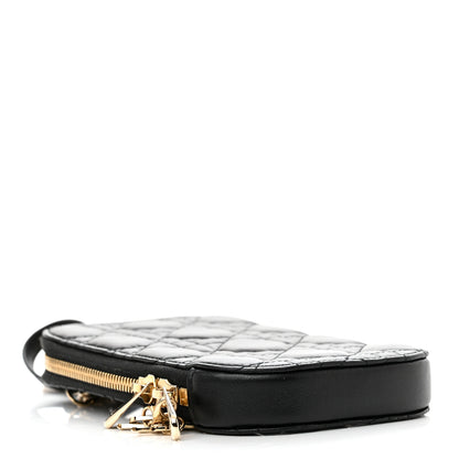 Christian Dior Lambskin Cannage Lady Dior Phone Holder Black 4 of 10