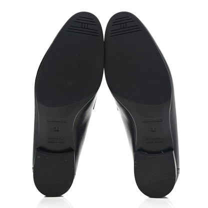 Hermes Goatskin Womens Paris Loafers 36 Black 5 of 11