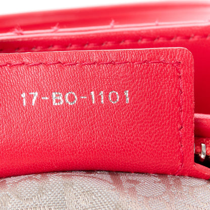 Christian Dior Lambskin Cannage Medium Lady Dior Red 7 of 11