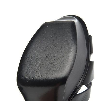 Saint Laurent Calfskin Tribute 75 Platform Sandals 37 Black 11 of 19