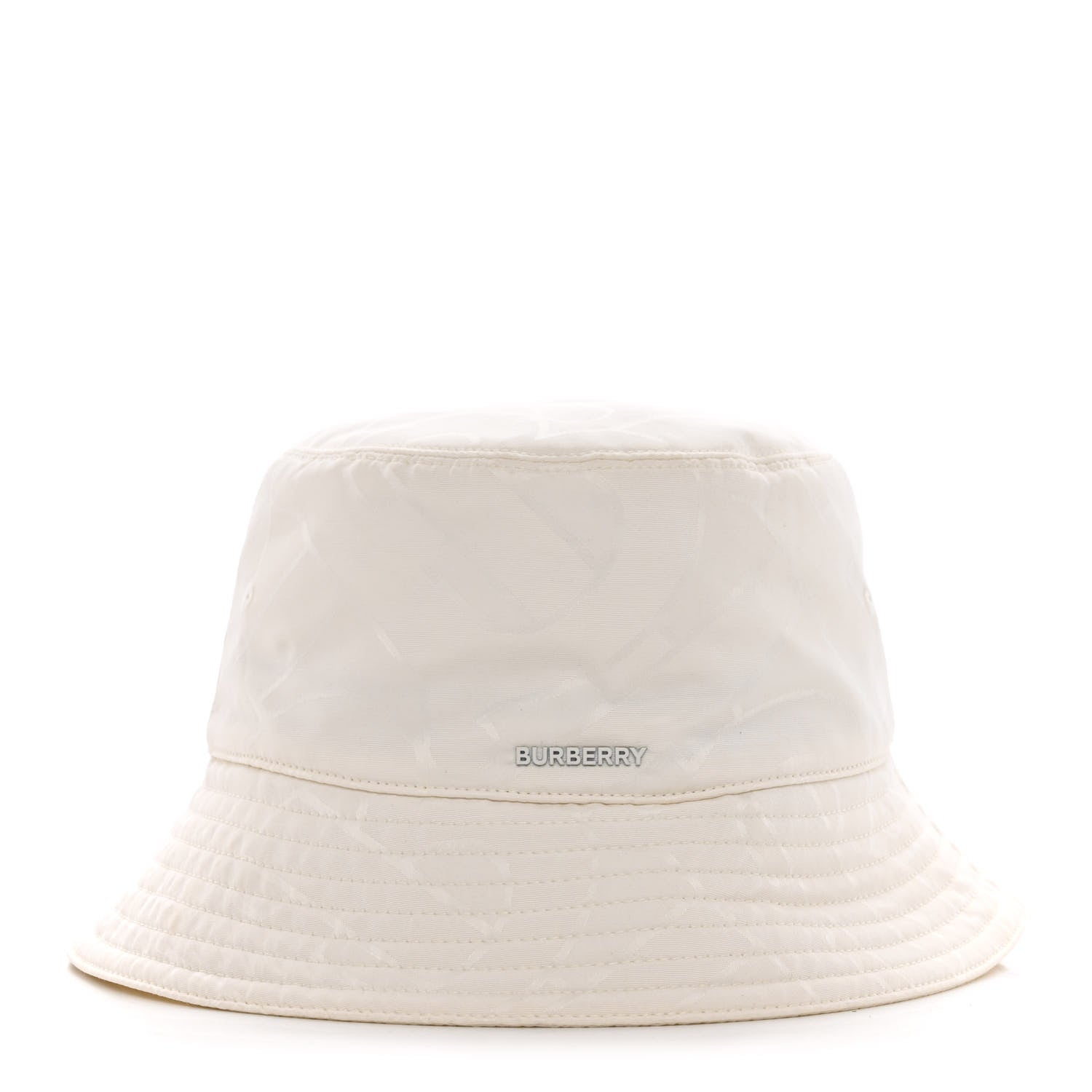 Burberry Polyester Logo Bucket Hat M White 1 of 8