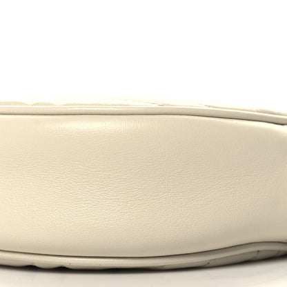 Gucci Calfskin Matelasse Mini GG Marmont Round Shoulder Bag White 10 of 10