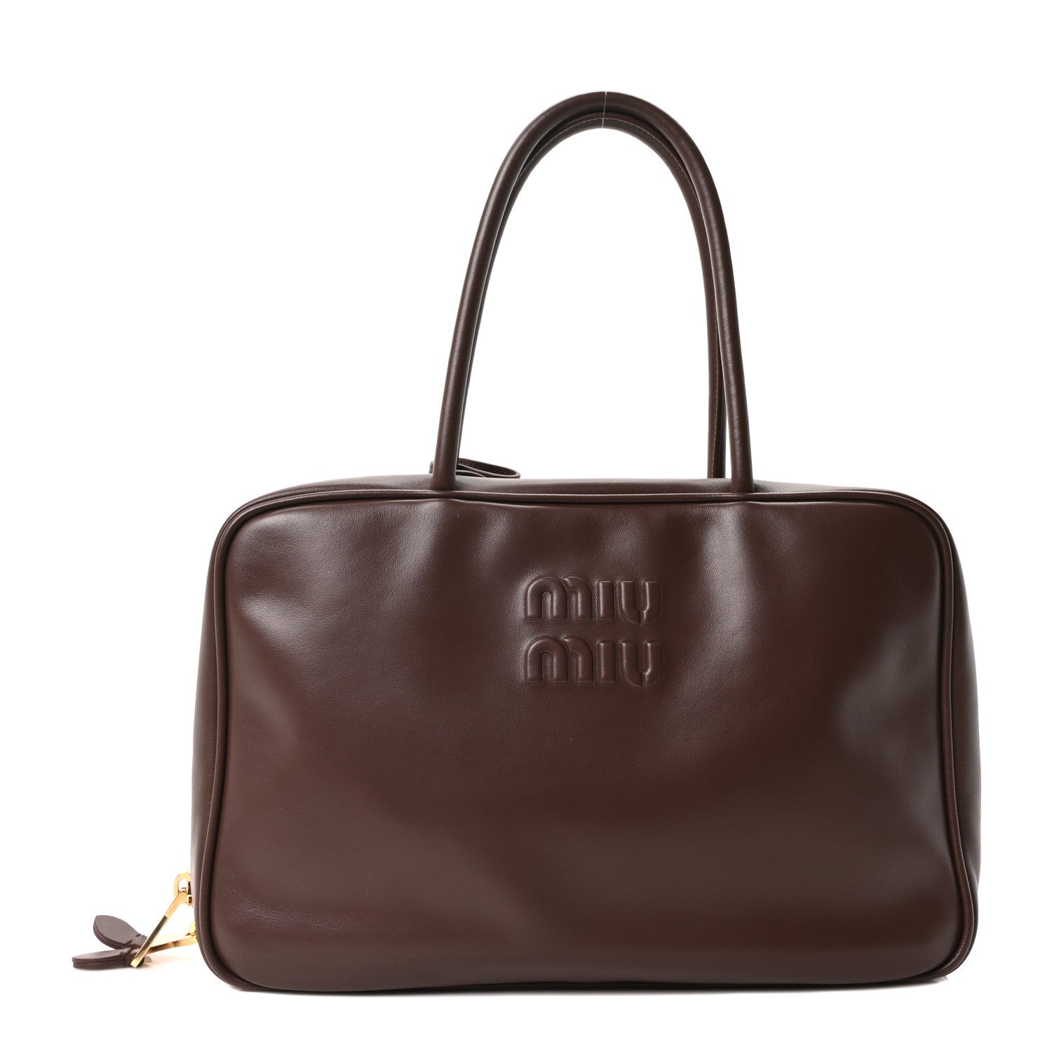 Miu Miu Soft Calf Softy Large Beau Top Handle Bag Radica 1 of 9