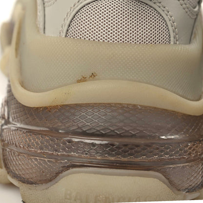 Balenciaga Fabric Mesh Clear Sole Womens Triple S Sneakers 39 Beige 10 of 14