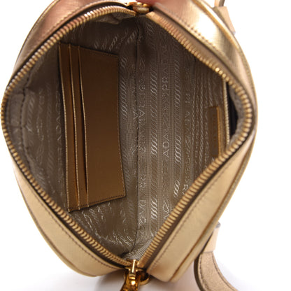 Prada Metallic Saffiano Belt Bag Gold 5 of 10