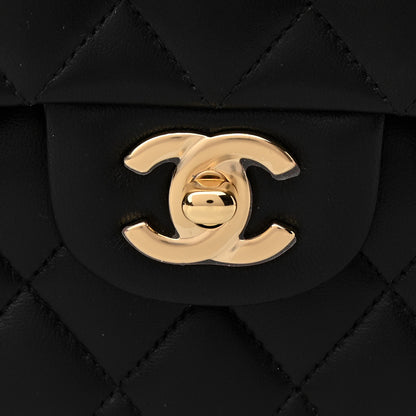 Chanel Lambskin Quilted Small Double Flap Black 10 of 11