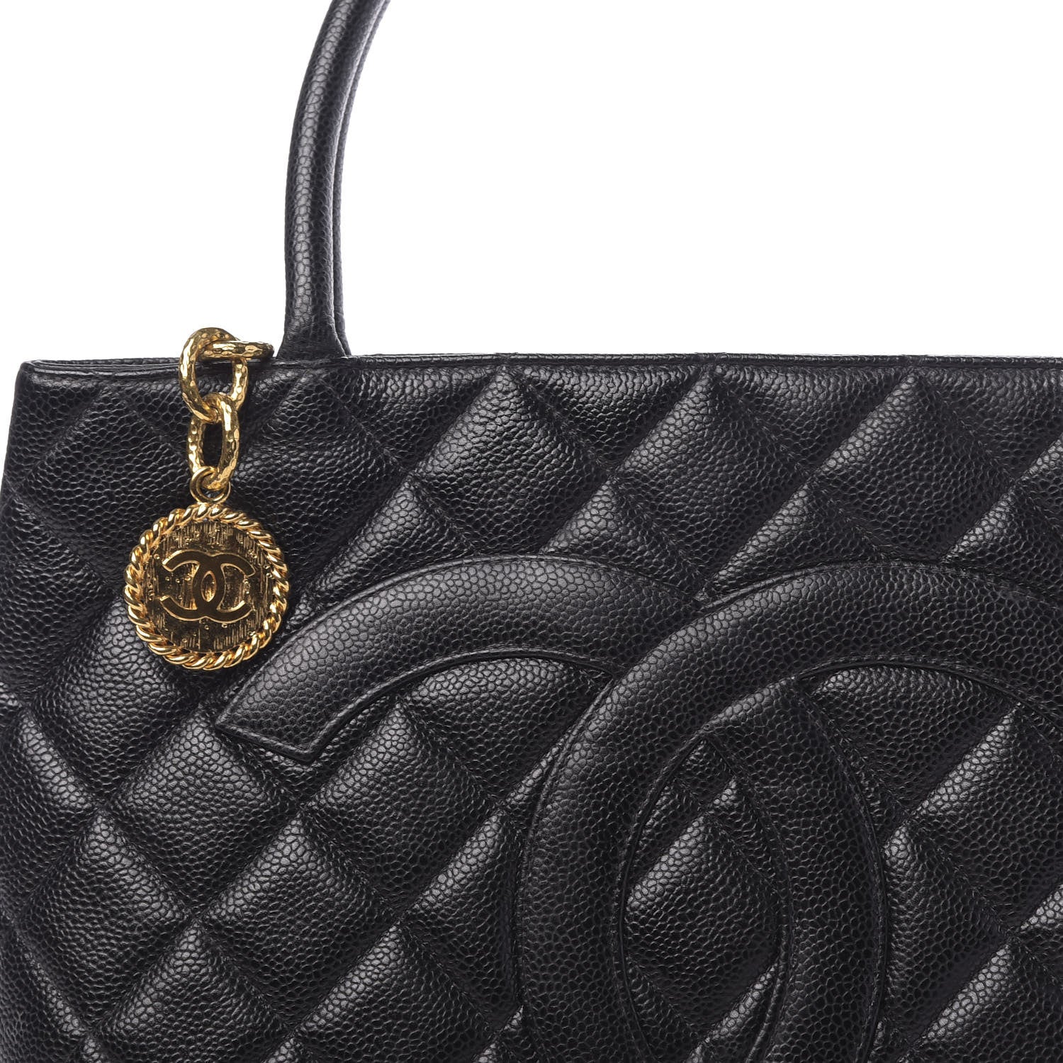 Chanel Caviar Quilted Medallion Tote Black 8 of 10