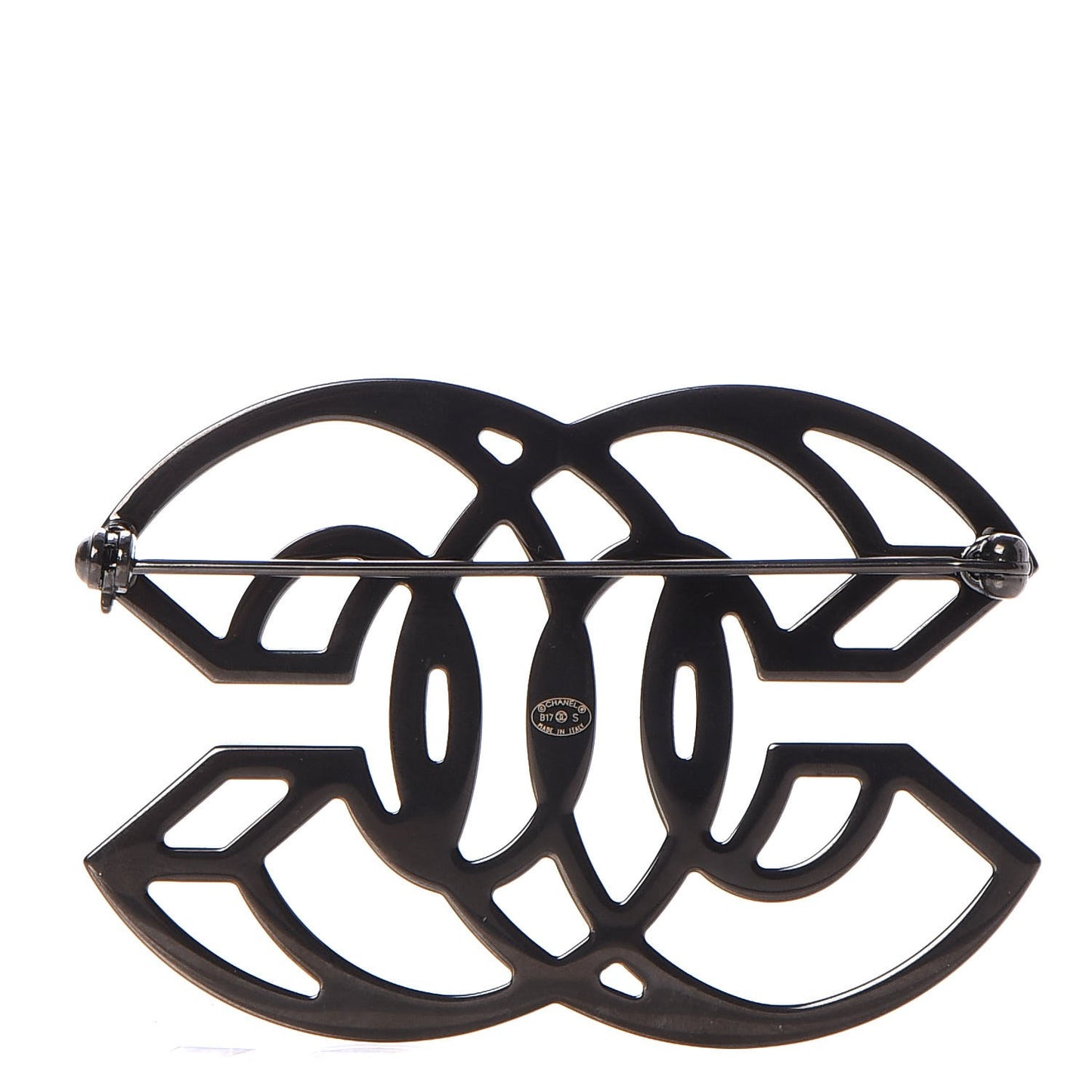 Crystal CC Brooch Red