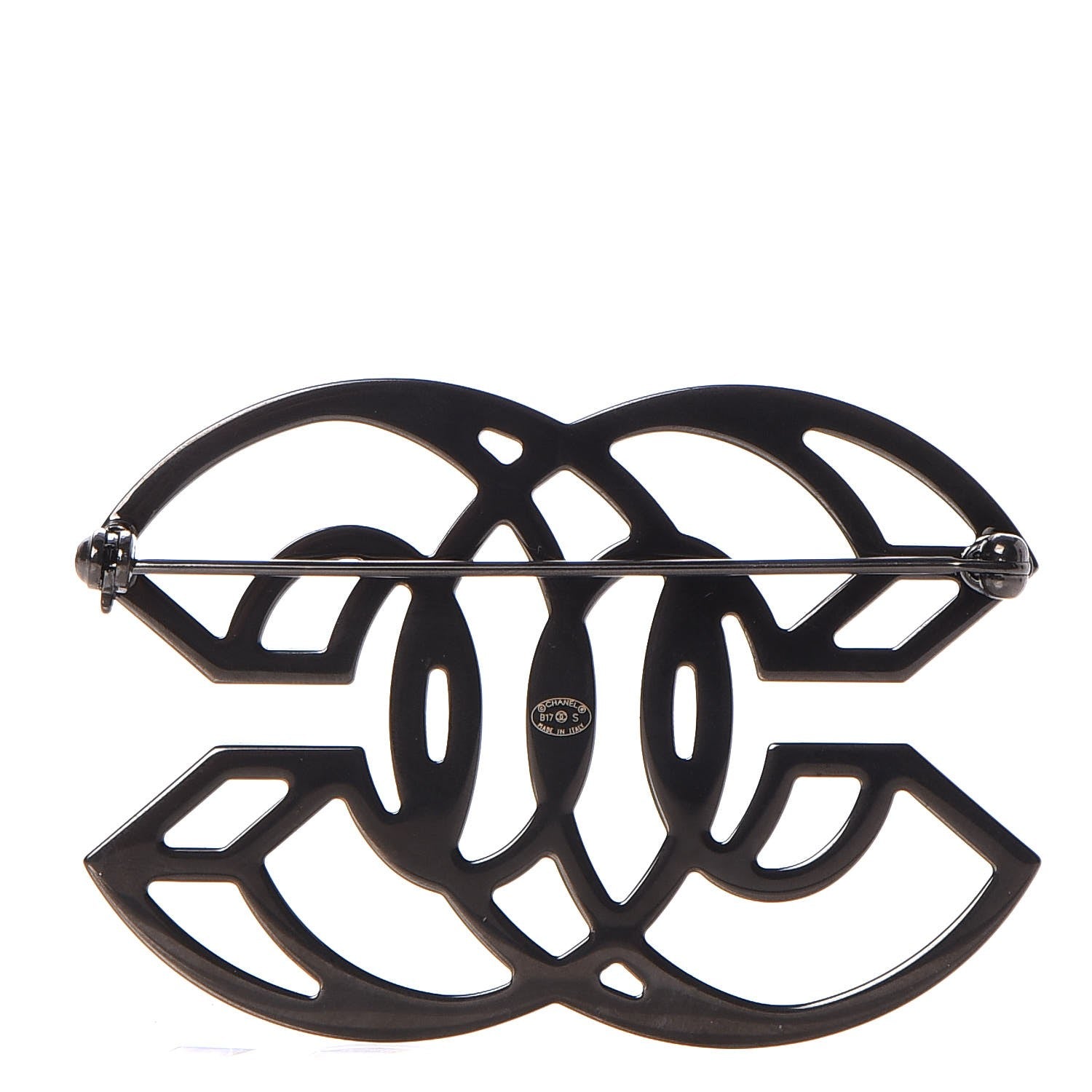 Chanel Crystal CC Brooch Red 3 of 4