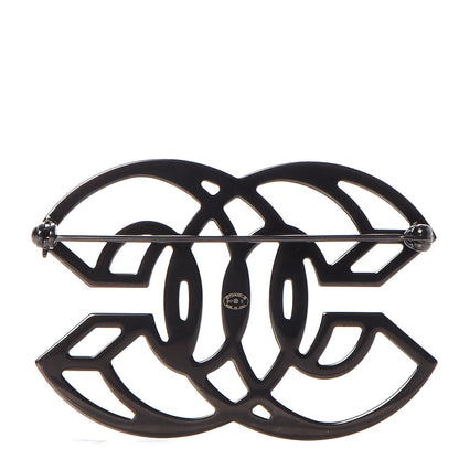 Chanel Crystal CC Brooch Red 3 of 4