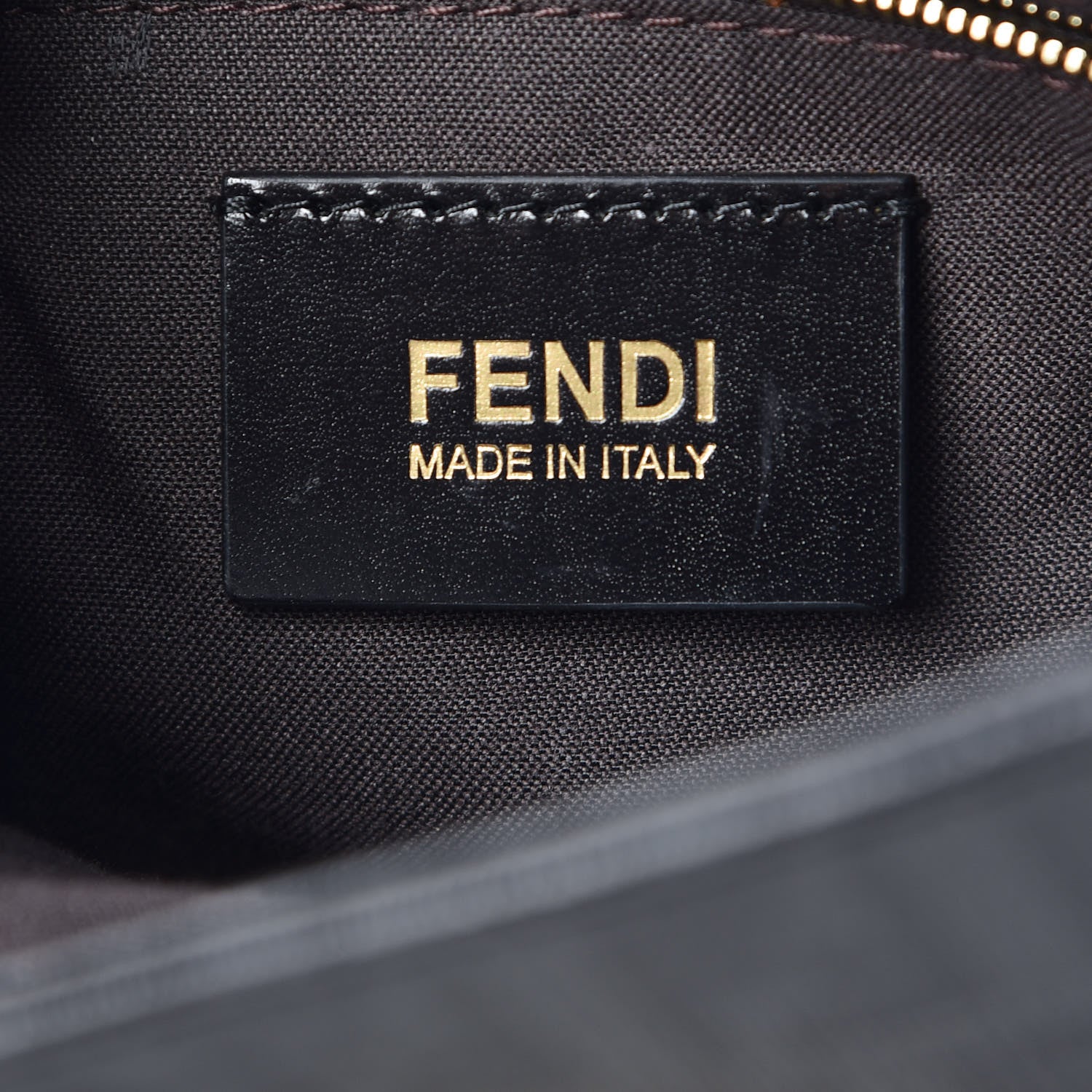 Fendi Zucchino Spalmati Vitello Mama Baguette Black 6 of 9