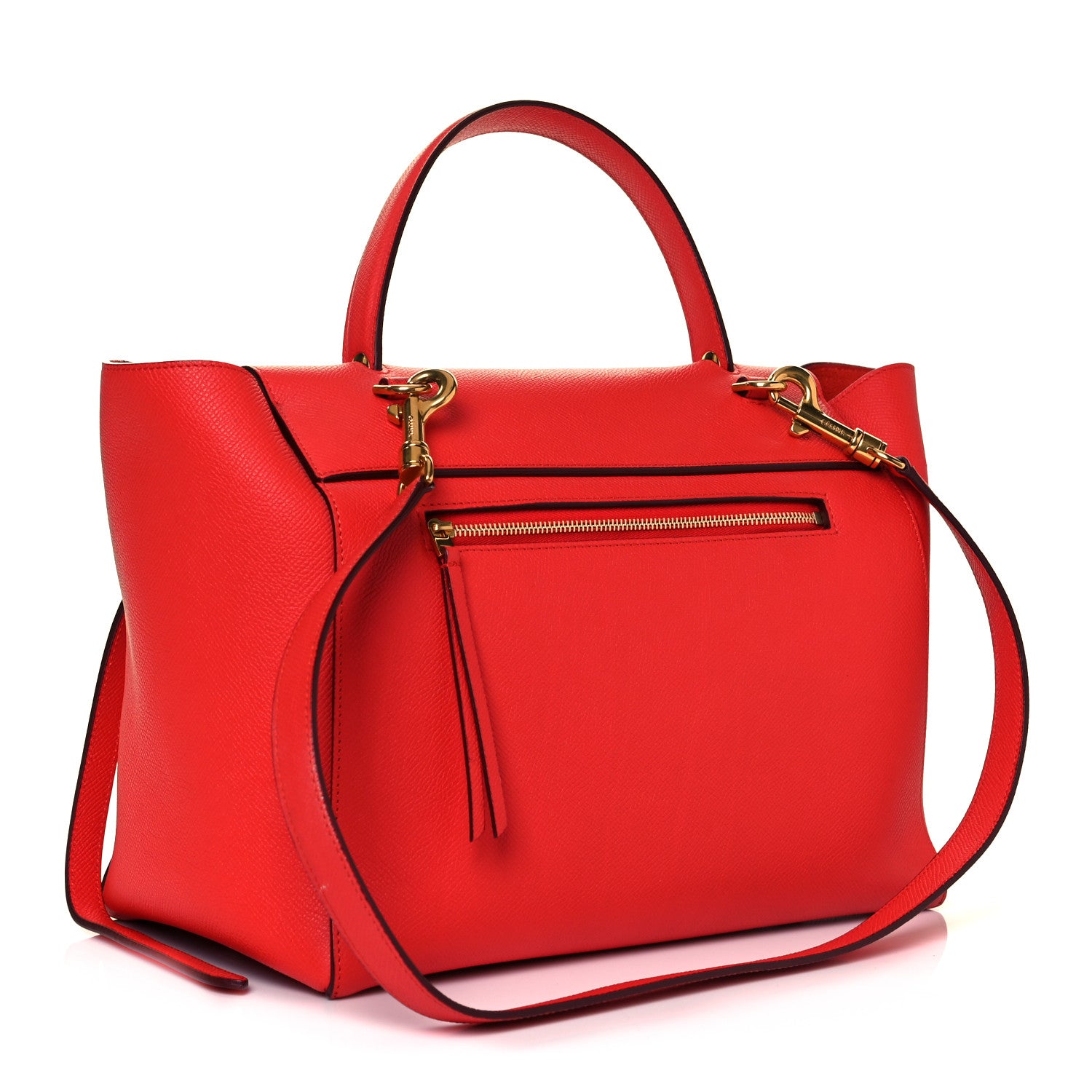 Celine Grained Calfskin Mini Belt Bag Vermillion 3 of 16