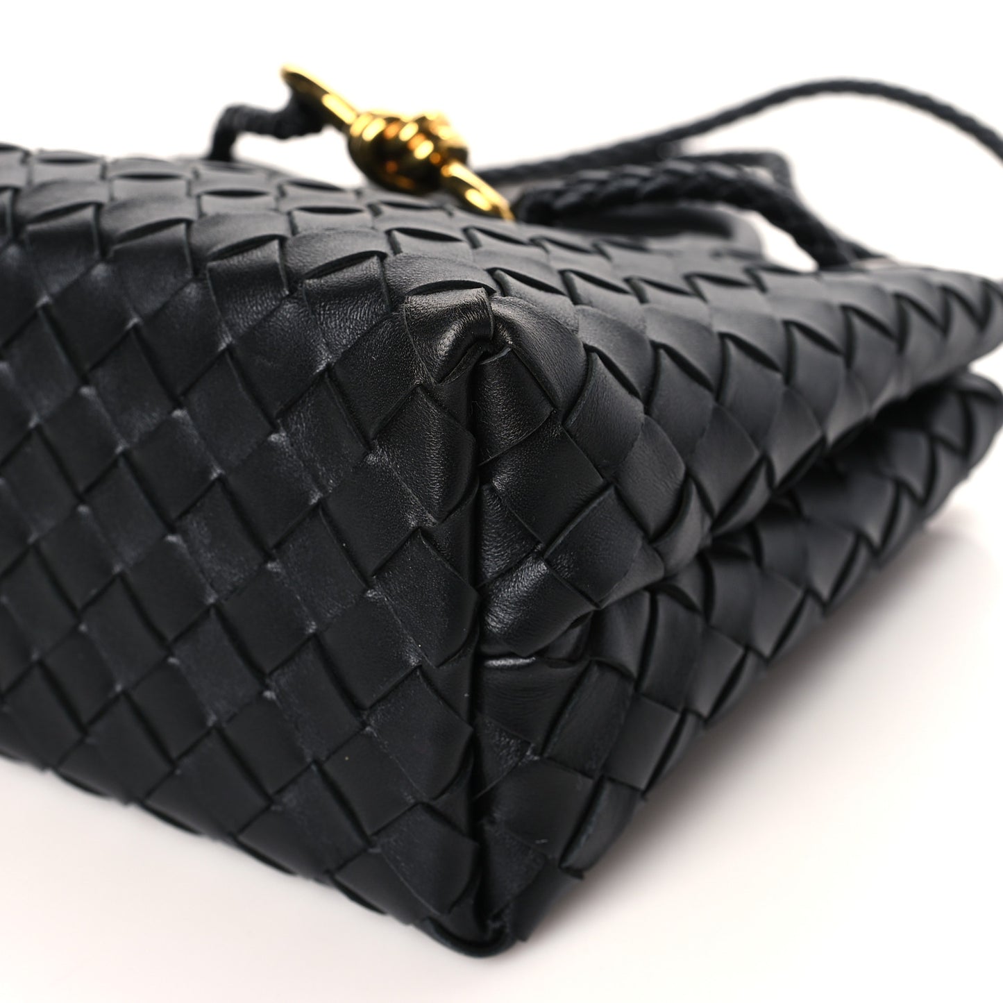 Nappa Intrecciato Small Andiamo Shoulder Bag Black