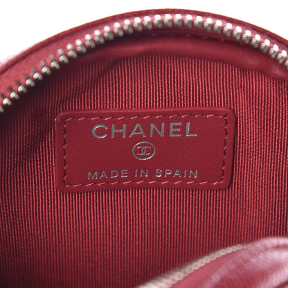 Chanel Caviar Quilted Zip Around Classic Coin Purse Dark Pink 6 of 8