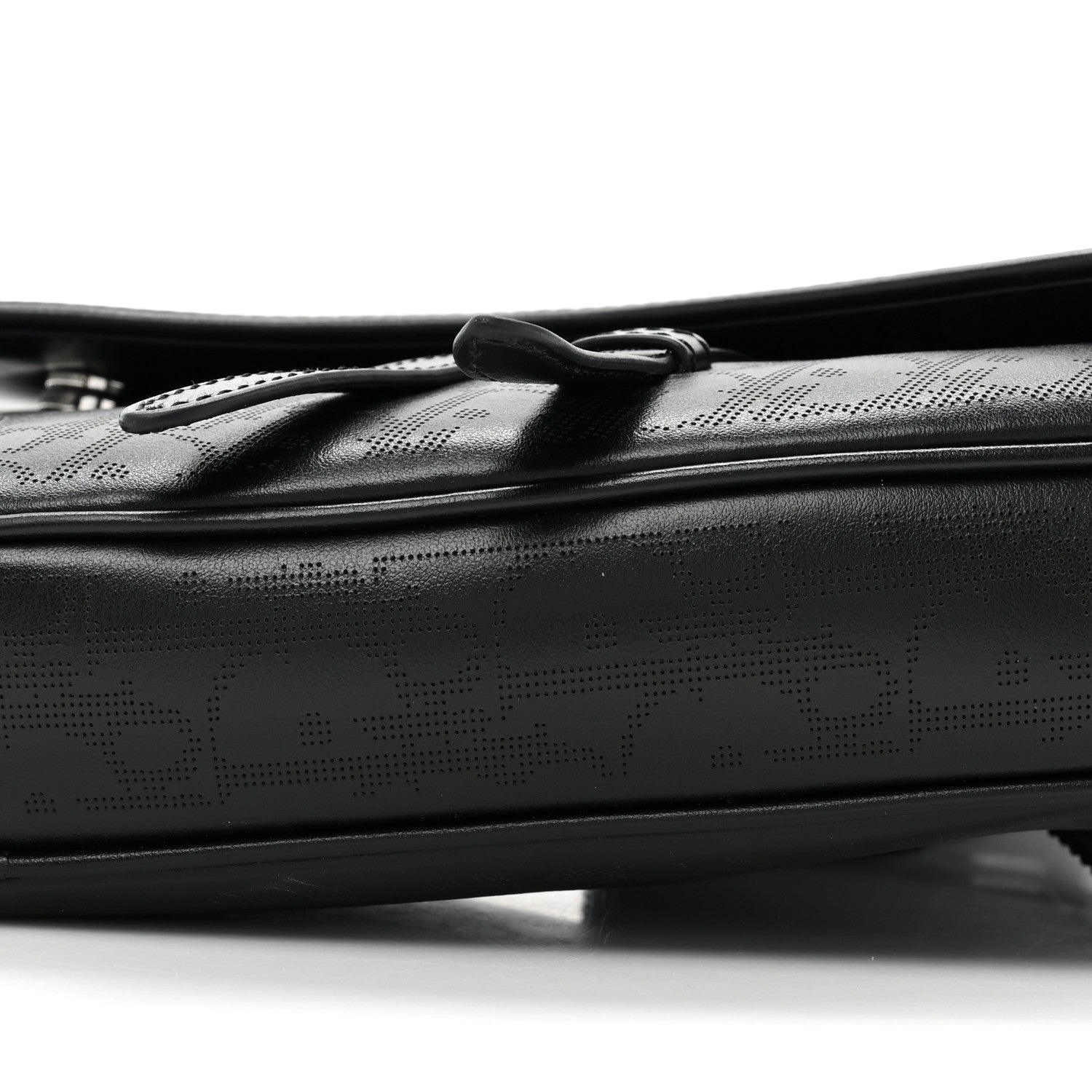 Christian Dior Calfskin Perforated Oblique Galaxy Mens Saddle Bag Black 8 of 9