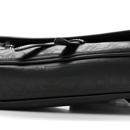 Christian Dior Calfskin Perforated Oblique Galaxy Mens Saddle Bag Black 8 of 9