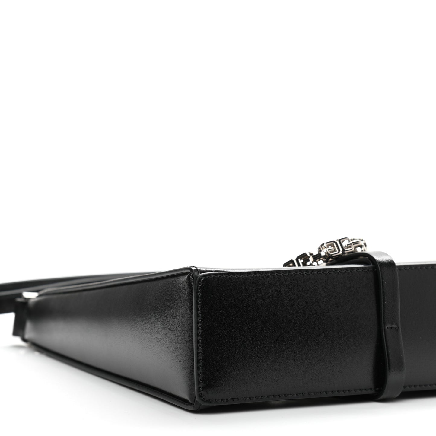 Box Calfskin Mini Cut Out Shoulder Bag Black