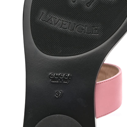 Gucci Calfskin GG Marmont Thong Sandals 37 Wild Rose 7 of 10