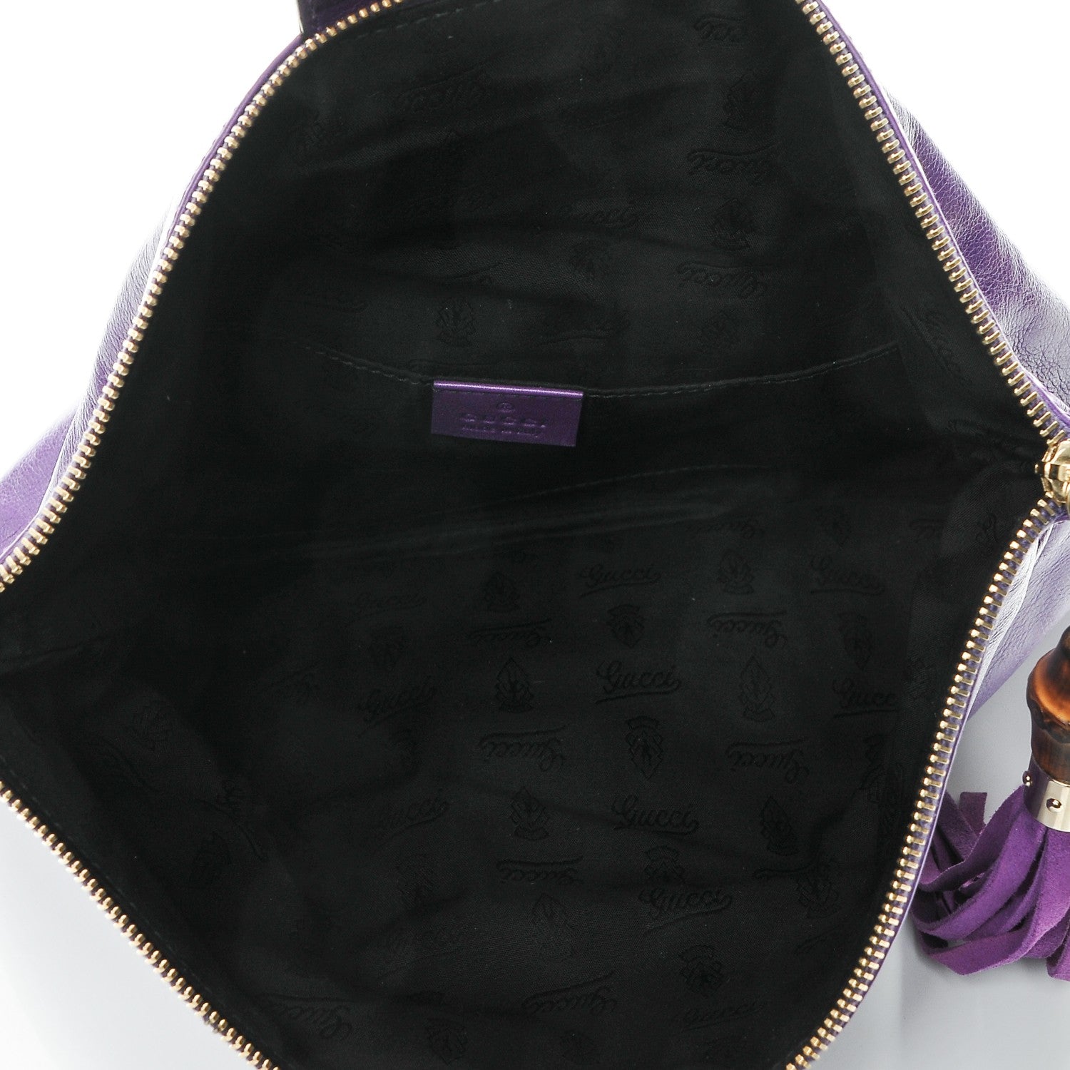 Gucci Calfskin Lucy Folded Clutch Purple 5 of 6