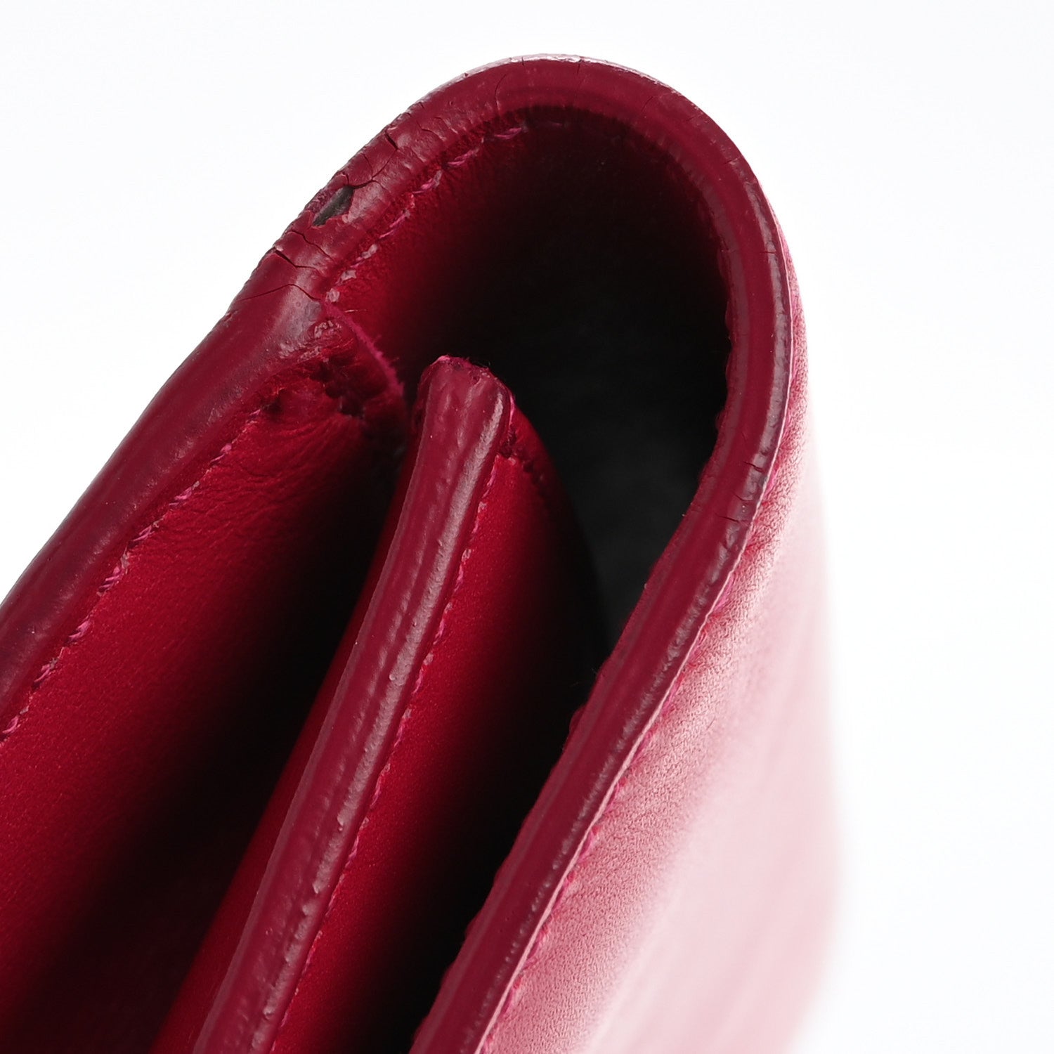 Saint Laurent Smooth Calfskin Classic Monogram Cassandre Clutch Lipstick Fuchsia 15 of 18