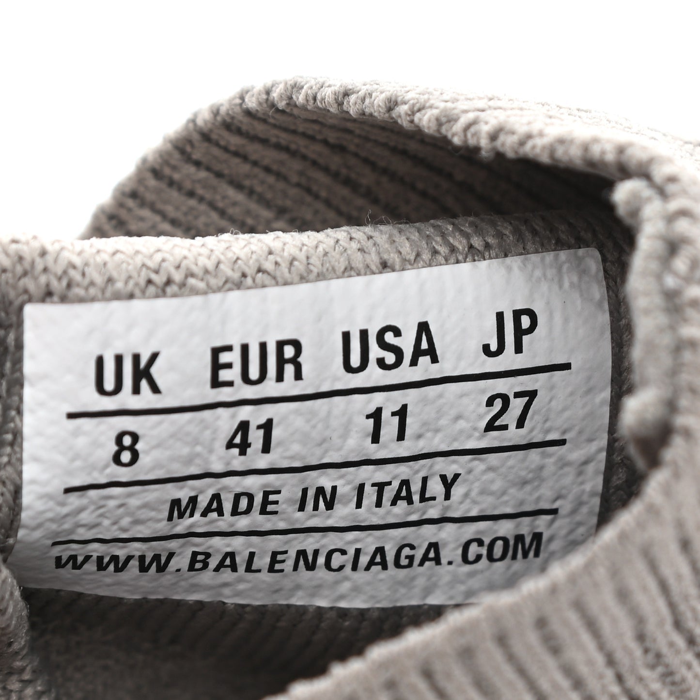 Ribbed Knit Womens Speed 2.0 Transparent Sole Sneakers 41 Baltic Grey White