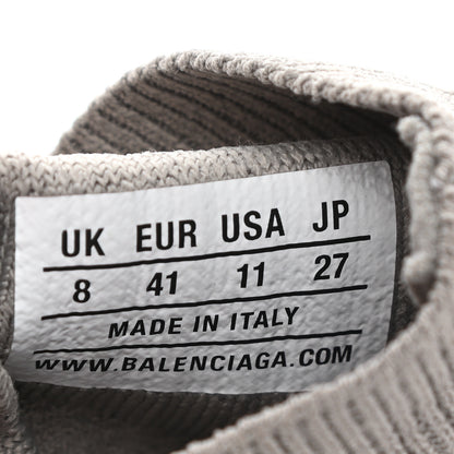 Balenciaga Ribbed Knit Womens Speed 2.0 Transparent Sole Sneakers 41 Baltic Grey White 8 of 8