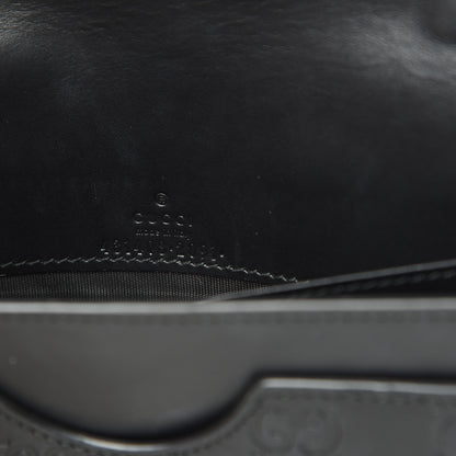 Gucci Guccissima Signature Bowy Chain Wallet Black 6 of 15