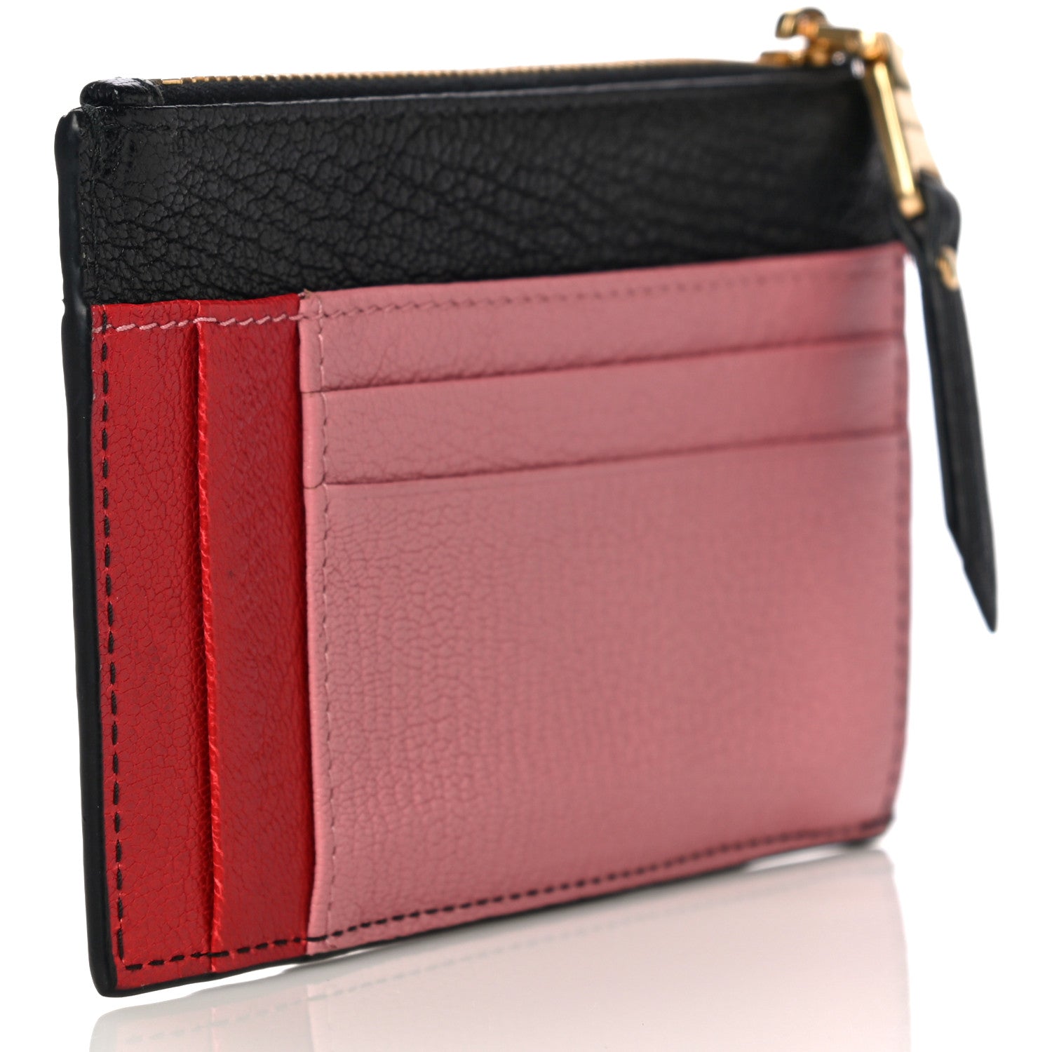 Miu Miu Madras Colour Zip Card Case Rosa 3 of 11