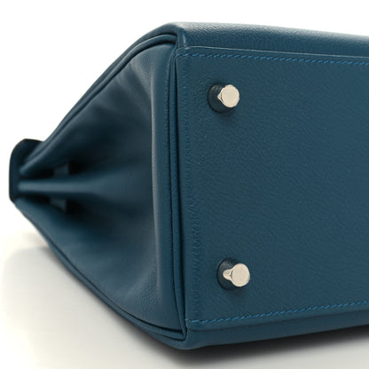 Hermes Evercolor Verso Kelly Retourne 28 Colvert Bleu Zephyr 9 of 11