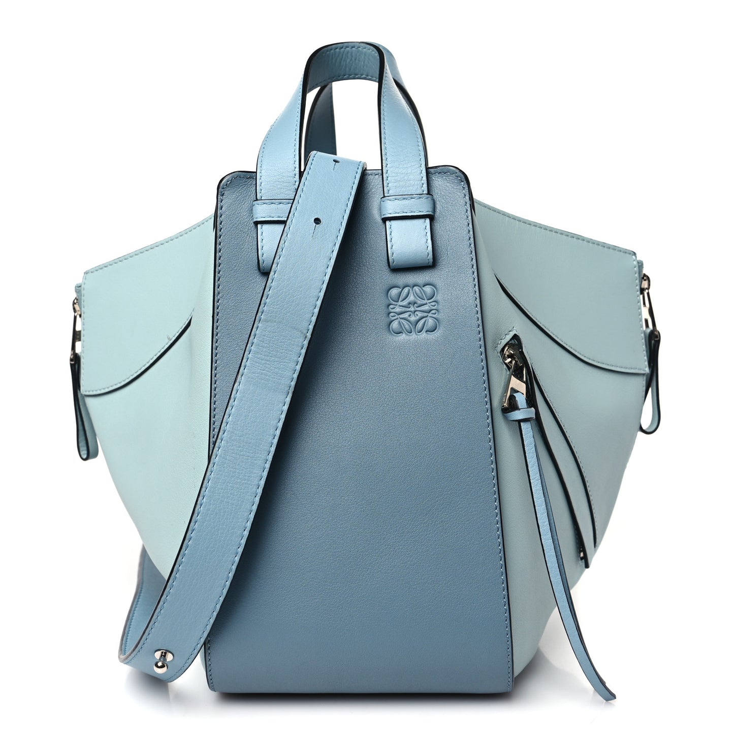 Calfskin Small Hammock Shoulder Bag Light Blue