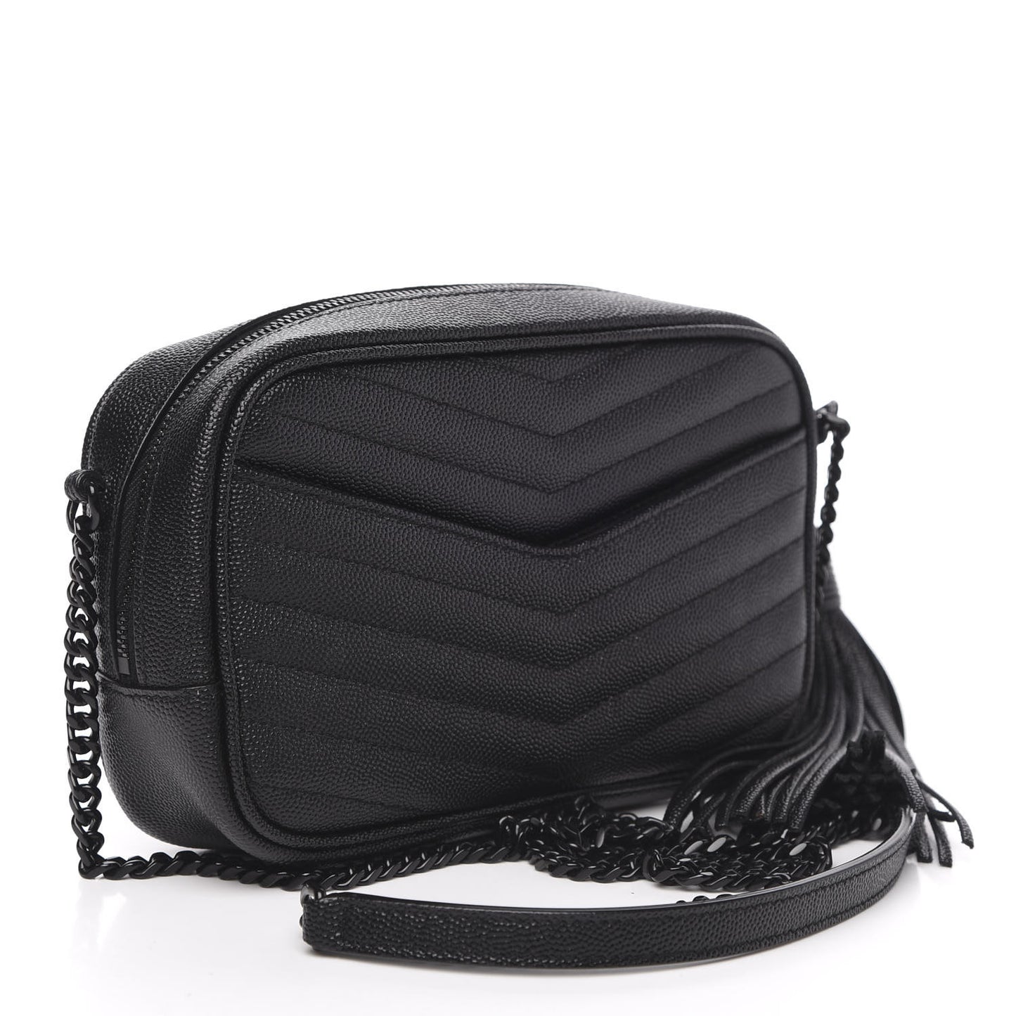 Grain De Poudre Matelasse Monogram Mini Lou Camera Bag Black