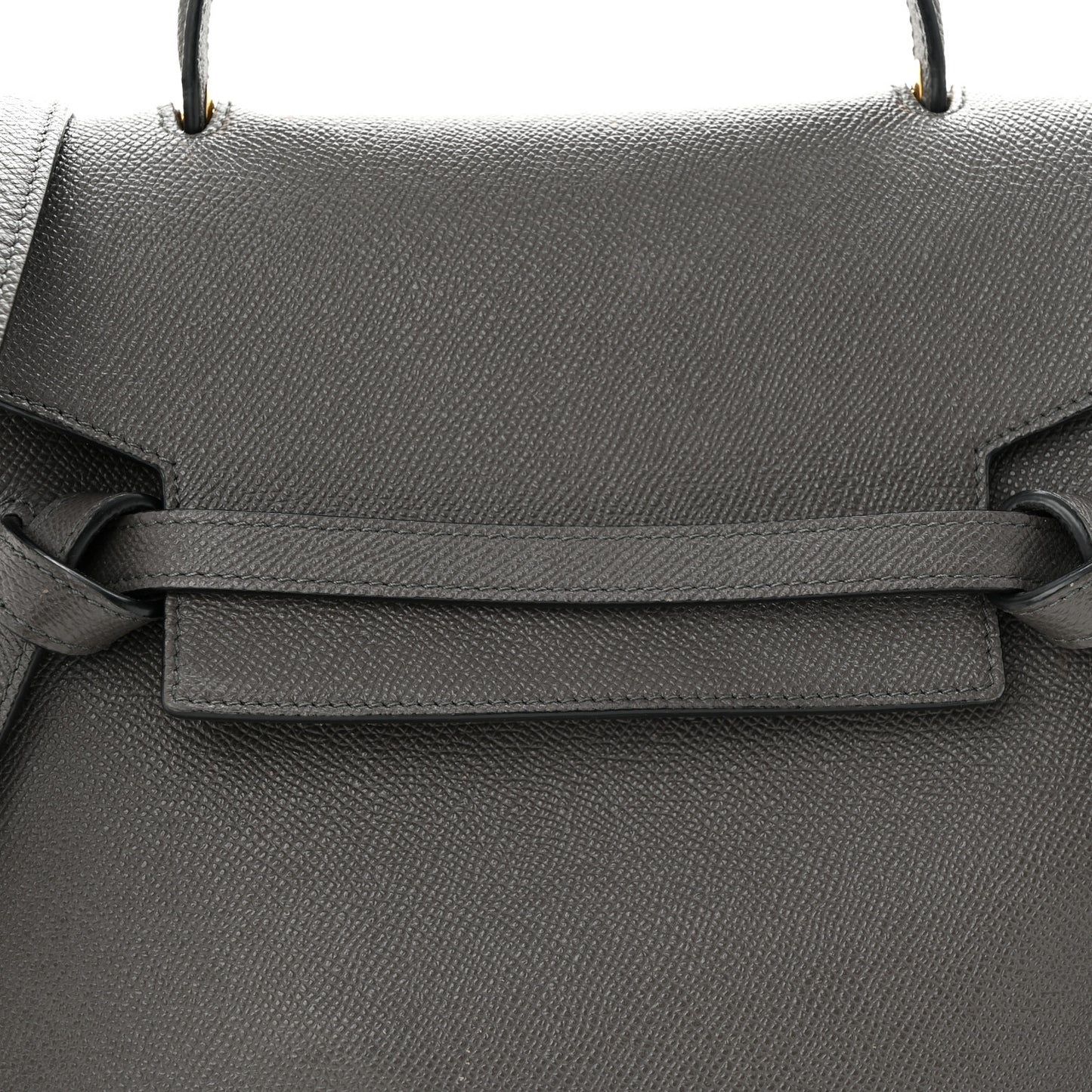 Baby Grained Calfskin Micro Belt Bag Grey