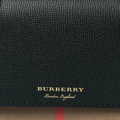 Burberry Derby Calfskin House Check Wallet On Chain Black 8 of 10