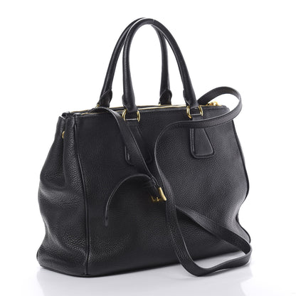 Prada Vitello Daino Tote Black 3 of 17