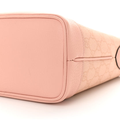 Gucci GG Supreme Monogram Textured Dollar Calfskin Web Small Ophidia Bucket Shoulder Bag Rose Pink 10 of 10