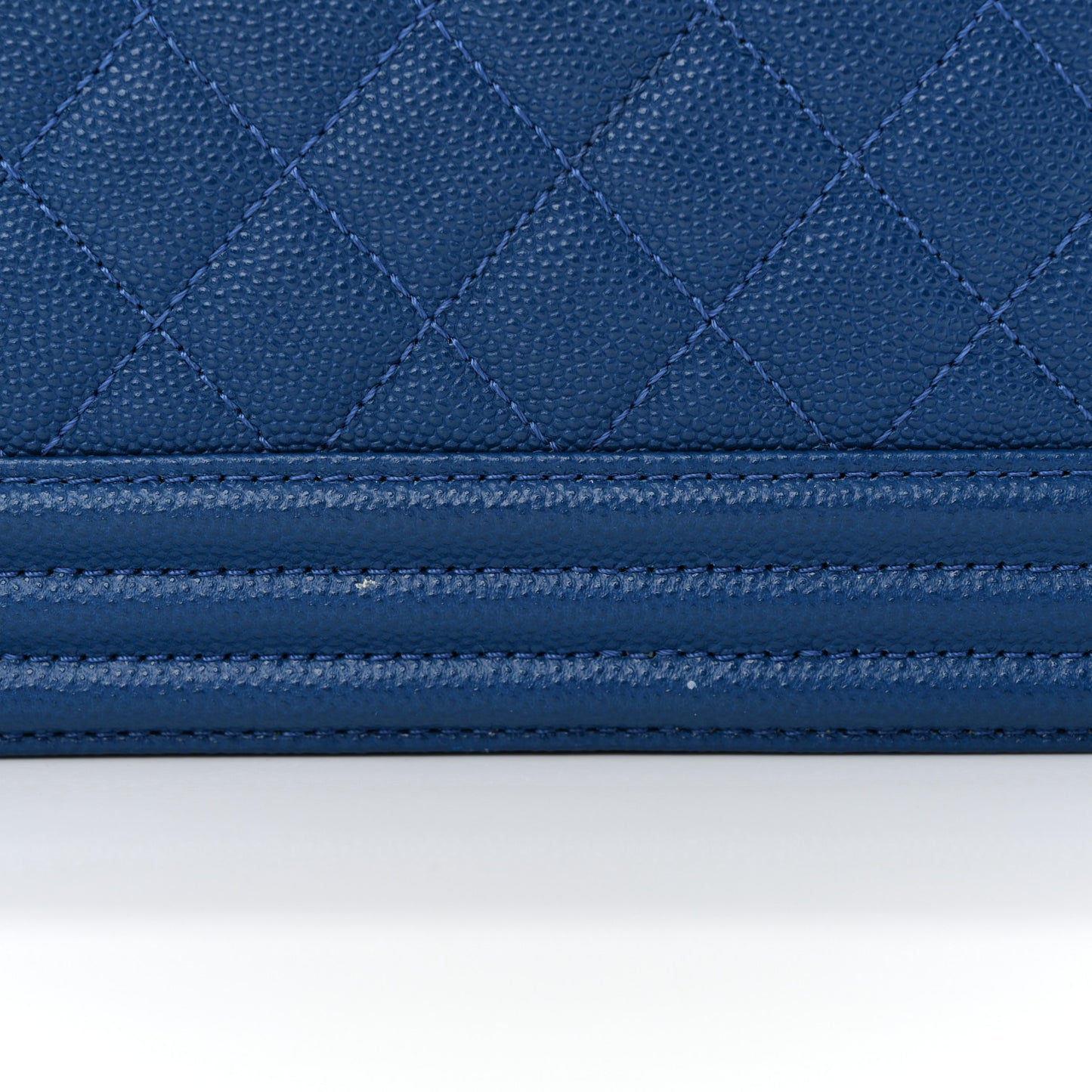 Caviar Quilted Medium Boy Flap Blue