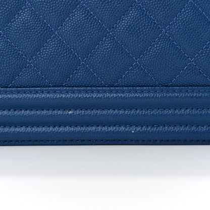 Chanel Caviar Quilted Medium Boy Flap Blue 13 of 13