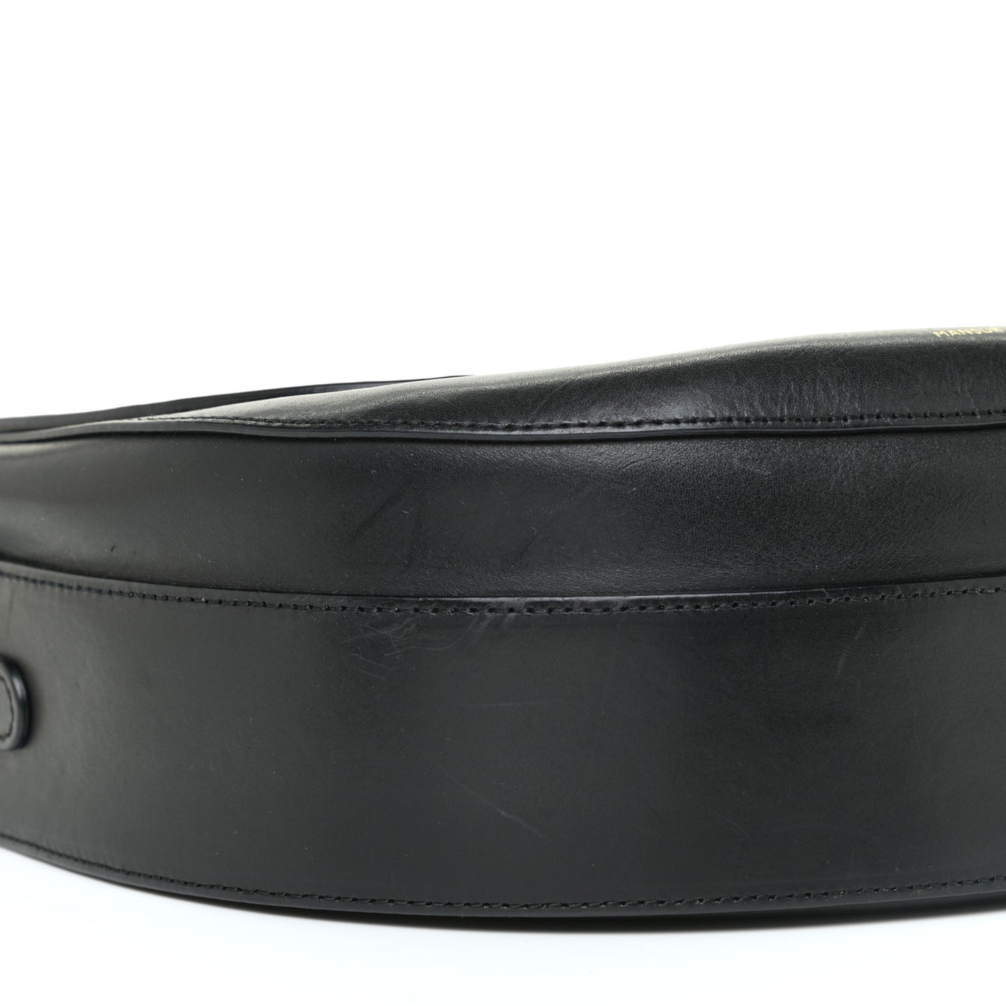 Calfskin Saddle Crossbody Bag Black