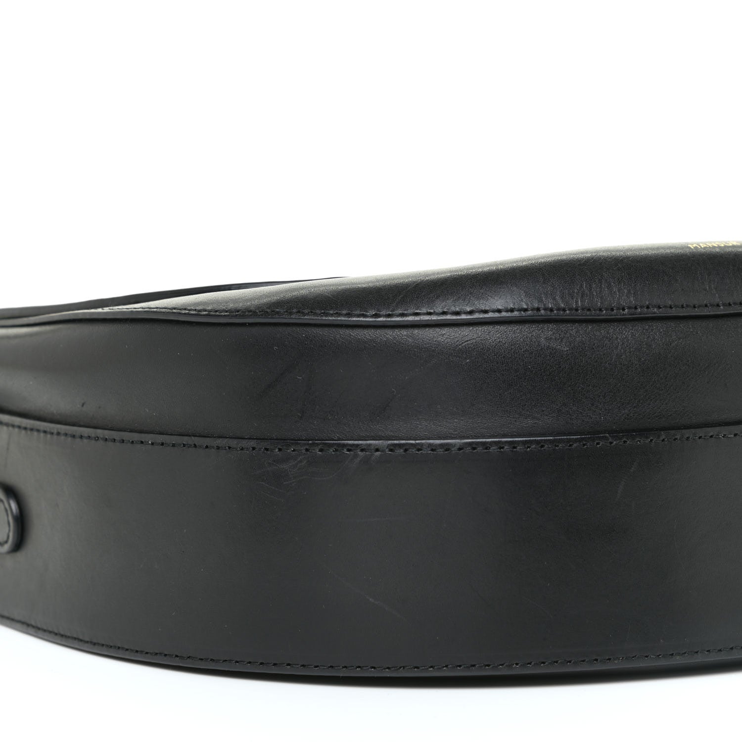 Mansur Gavriel Calfskin Saddle Crossbody Bag Black 8 of 19