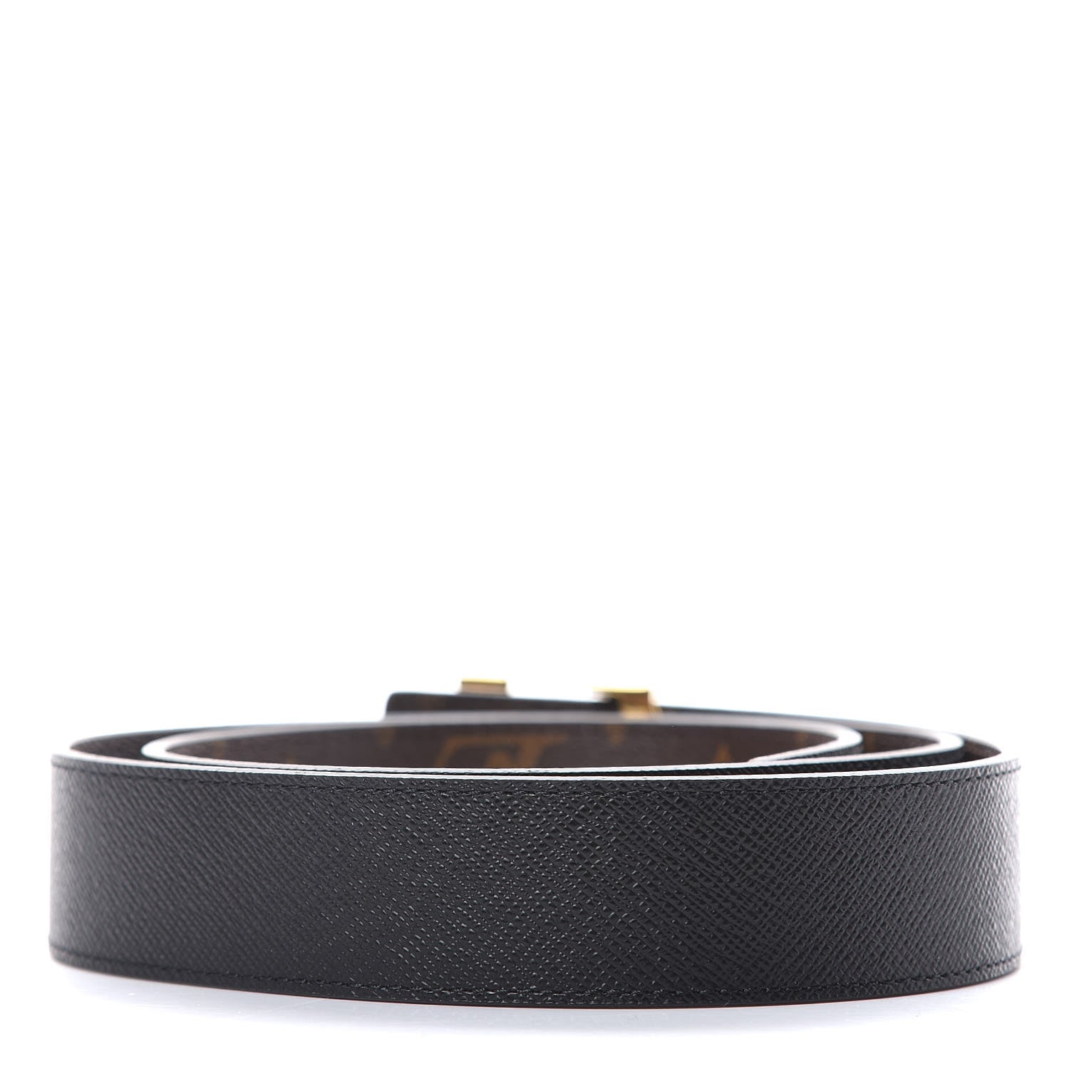 Louis Vuitton Calfskin Monogram 30mm LV Initiales Reversible Belt 80 32 Black 3 of 5