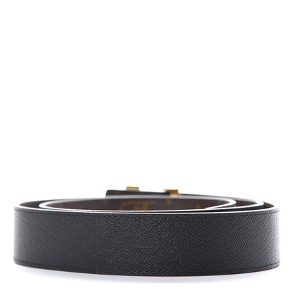 Louis Vuitton Calfskin Monogram 30mm LV Initiales Reversible Belt 80 32 Black 3 of 5