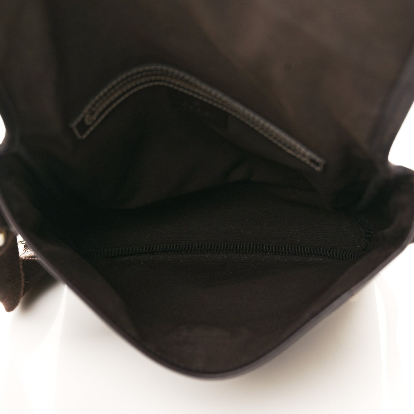 GG Plus Monogram Small Flap Messenger Bag Beige Dark Brown
