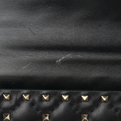 Valentino Garavani Lambskin Medium Rockstud Spike Shoulder Bag Black 11 of 12