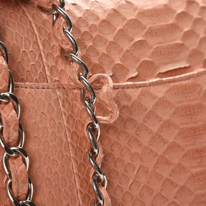 Chanel Python Jumbo Double Flap Pink 12 of 14