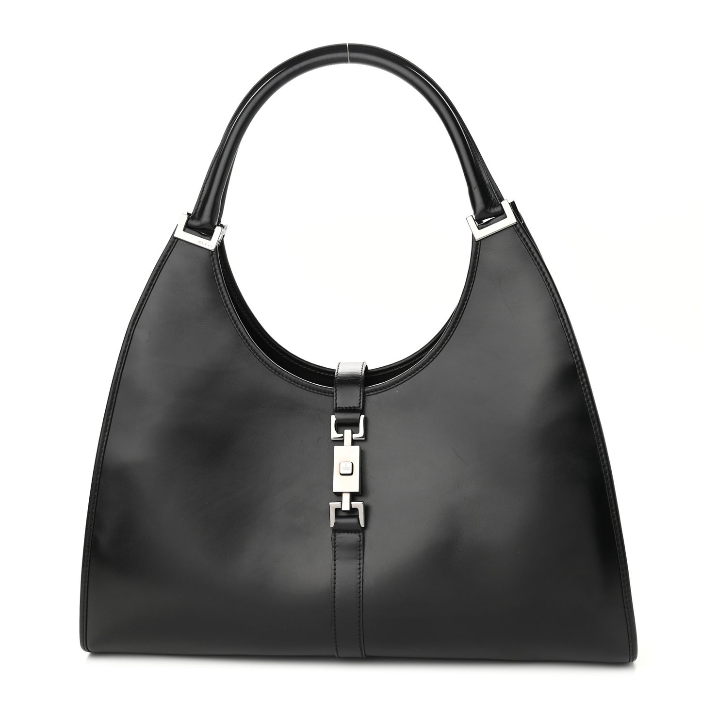 Calfskin Bardot Hobo Black