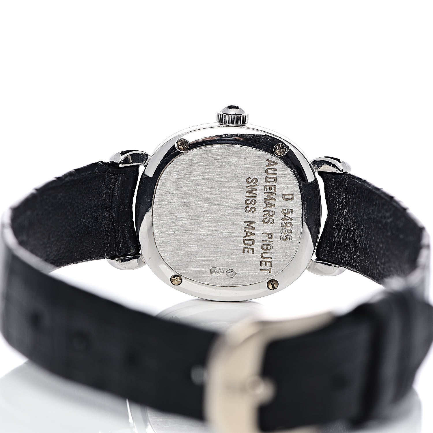 Audemars Piguet 18K White Gold Alligator Diamond Bezel Mother of Pearl 20mm Manual Winding Watch 5 of 8