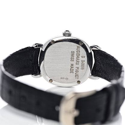 Audemars Piguet 18K White Gold Alligator Diamond Bezel Mother of Pearl 20mm Manual Winding Watch 5 of 8