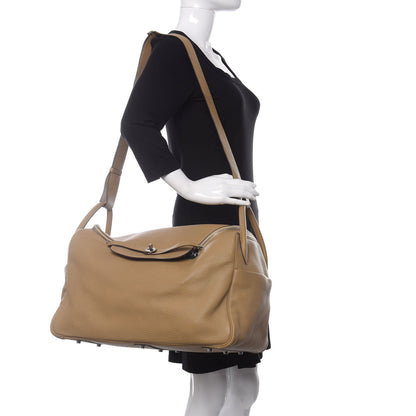 Hermes Taurillon Clemence Lindy 45 Tabac Camel 2 of 10