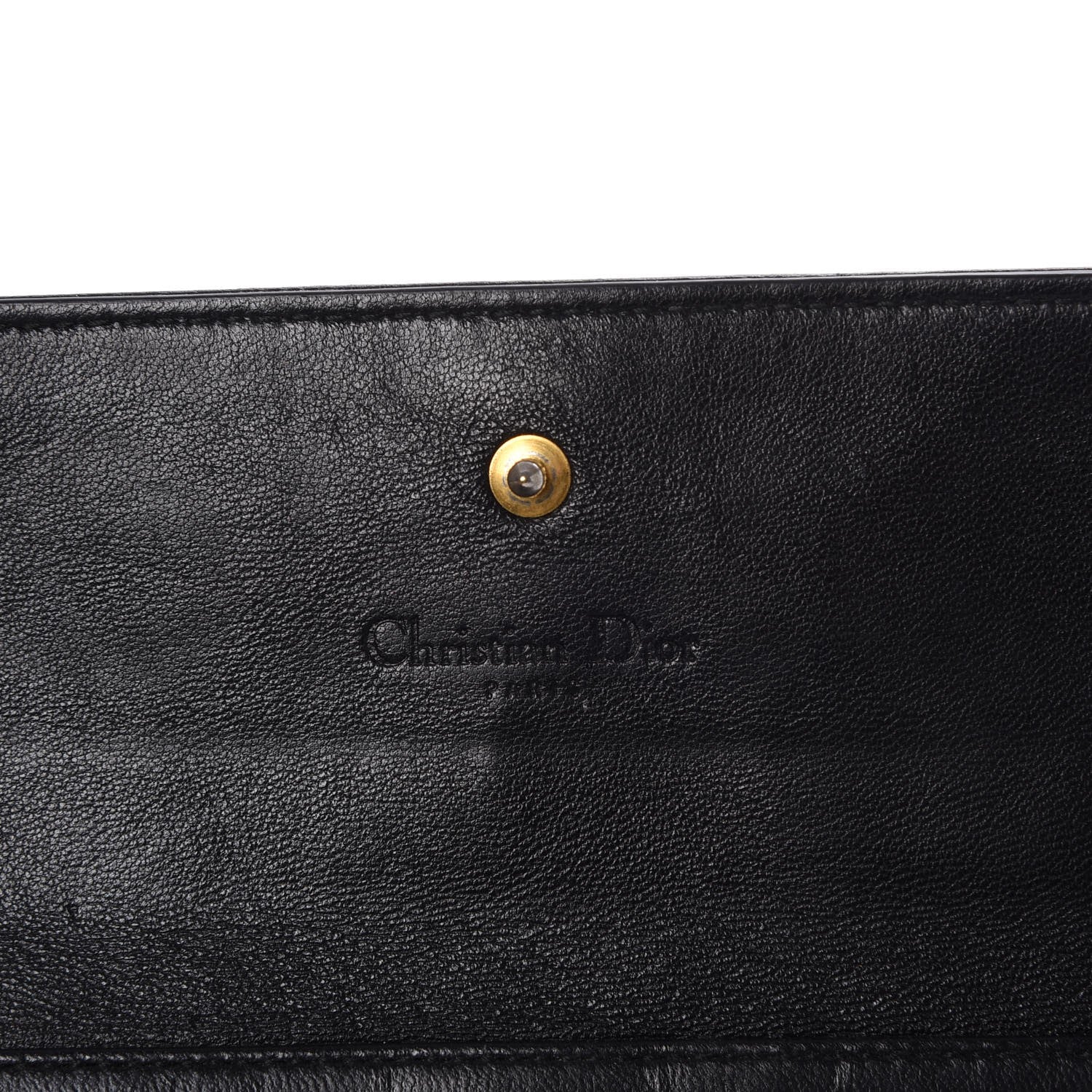 Christian Dior Lambskin Cannage Lady Dior Rendezvous Wallet On Chain Black 5 of 7