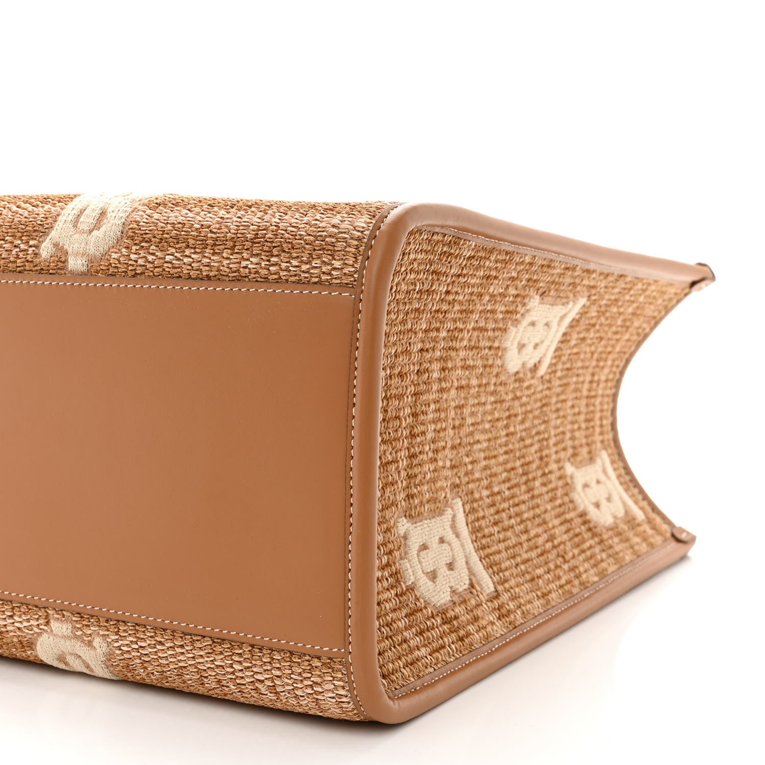 Burberry Raffia Calfskin Large Freya Tote Natural 10 of 10